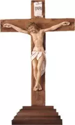 10 1/2 inch Resin Standing Crucifix