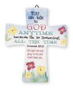 You Can Talk To God Porcelain Message Cross