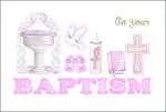 Girl's On Your Baptism - Single Card