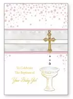 Card/On Your Baptism-Girl/3 Dimensional