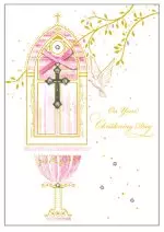 Christening Card/Girl/3 Dimensional