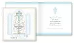 Baby Boy Baptism Card - Single