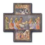 6 x 6 Inch Last Supper Wood Cross