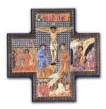 6x6" Crucifixion Wood Icon Cross