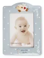 Sheep Blue Glazed Porcelain Baby Photo Frame