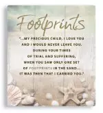 Footprints Plaque