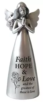 5" Faith, Hope, Love Resin Angel