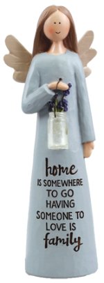 5" Home Is Somewhere..Resin Message Angel