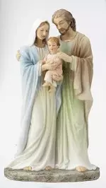 9 Inch Holy Family Veronese Resin Statue