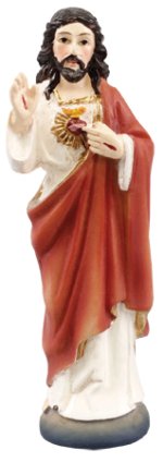 3 1/2" Sacred Heart Of Jesus Renaissance Statue