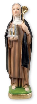 8" Saint Brigid Plaster Statue