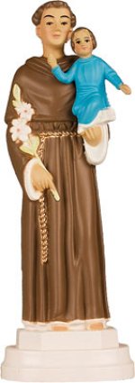 6" Saint Anthony Plastic Statue