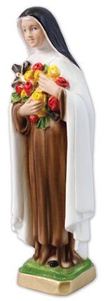 8 1/2" Saint Theresa Plaster Statue