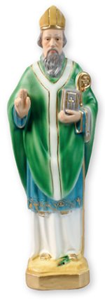 8" Saint Patrick Plaster Statue