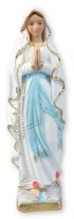 12 3/4 inch Plaster Statue/Lourdes