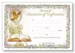 Landscape Floral Symbolic Confirmation Certificate