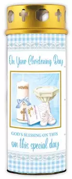 Baby Boy Christening Candle