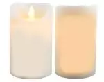 White Scented Wax LED Candle with Timer