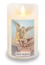 St. Michael LED Scented Wax Candle with Timer