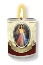 Divine Mercy 24 Hour Votive Candle - Pack of 4