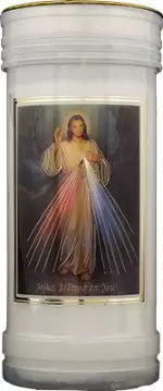 Divine Mercy Single Pillar Candle