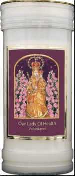 Our Lady of Health Single Pillar Candle