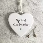 Special Goddaughter Procelain Heart