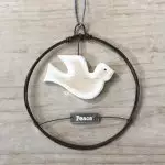 Small Wire Wreath Peace Decoration