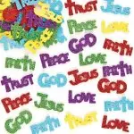 Religious Glitter Stickers - Pack of 150