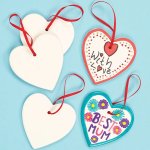 Heart Ceramic Hanging Decorations - Pack of 5