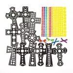 Cross Dotty Art Decorations - Pack of 12