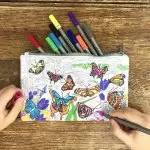 Butterfly Pencil Case - Colour In & Learn