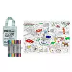 Cars, Trucks And Tractors Placemat To Go - Colour In & Learn