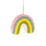 Handmade Pastel Rainbow Felt Hanging Easter Decoration