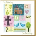 Christening Birds Greetings Card