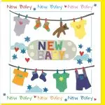 New baby washing line  Greetings Card