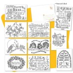 10 Images of Joy Colouring Postcards