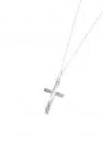 Diamond Cut Silver Cross Pendant