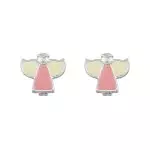 Sterling Silver Enamelled Angel Earrings