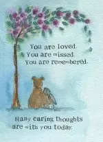 Thinking Of You Card Sympathy Card You Are Remembered Single card