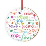 For I Know the Plans I Have For You Ceramic Hanging Decoration