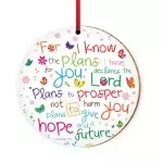 For I Know the Plans I Have For You Ceramic Hanging Decoration