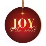 Joy to the world ceramic hanging decoration