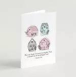 'Peace Be To Your House' (Scandi Home) A6 Greeting Card