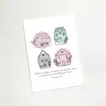 'Peace Be To Your House' (Scandi Home) - Mini Card