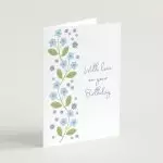 'With Love' Birthday Card & Envelope