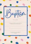 Baptism Certificate - Dots (Child) - 10 pack