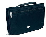 Medium Three-Fold Organizer Black Polyester Bible Cover