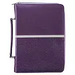 Medium Jer. 29:11 Purple Floral LuxLeather Bible Cover - Jeremiah 29:11