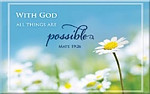 Magnet Daisies All Things are Possible Matt. 19:26